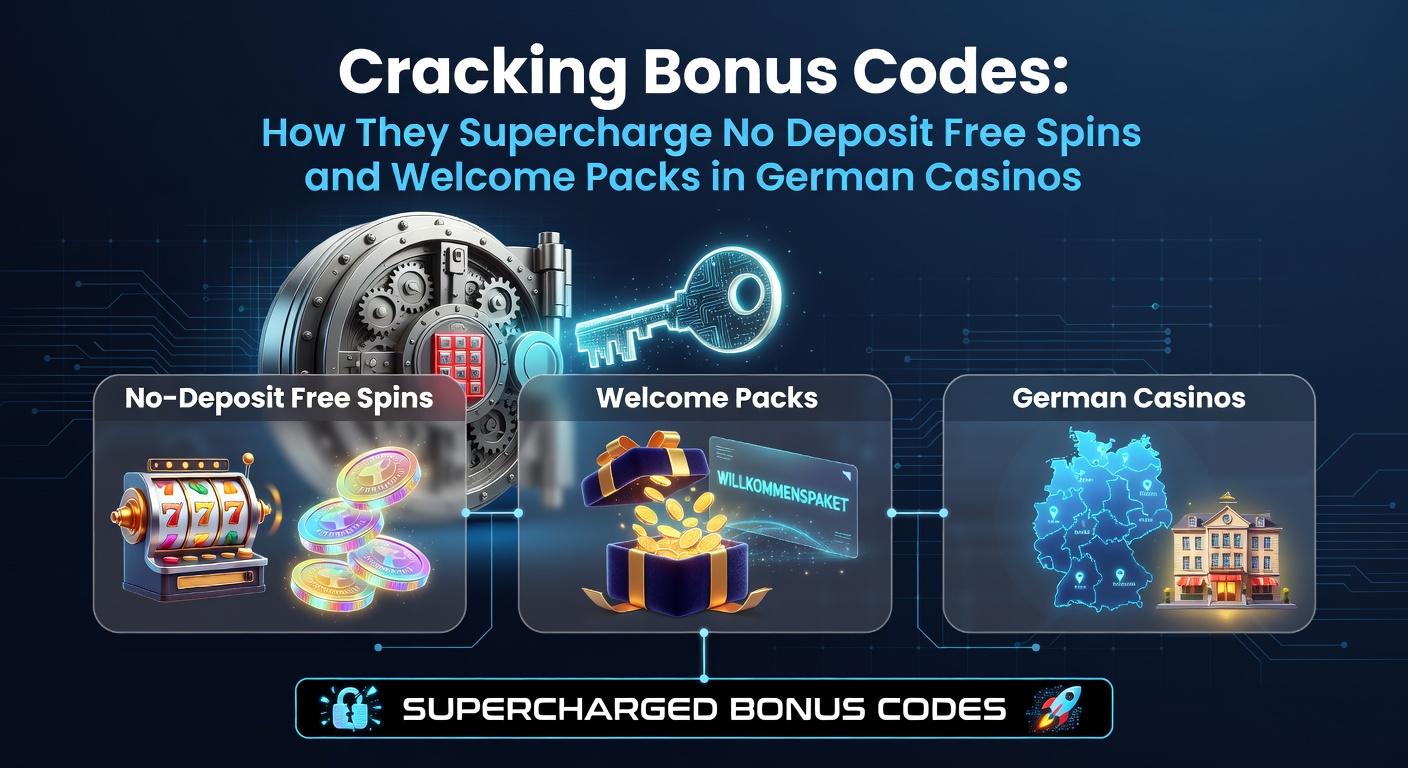 Ein Screenshot eines deutschen Online-Casinos mit einem aktivierten Bonus-Code, der Free Spins freischaltet, umgeben von farbenfrohen Slot-Maschinen und Gewinnanimationen