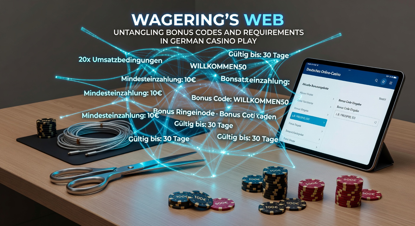 Detaillierte Grafik mit Beispielen für Umsatzbedingungen, Code-Eingaben und Casino-Schnittstellen, die gängige Bedingungen in deutschen Plattformen illustrieren